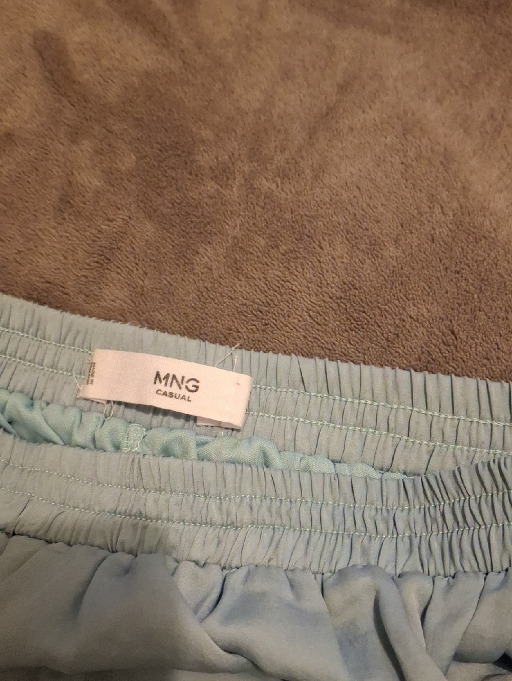 MNG Light Blue Lace-Trim Mini Skirt - Picture 5 of 5